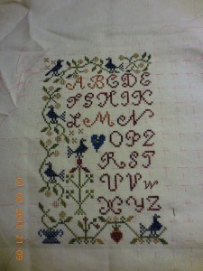 Part 1 Blackbird Designs Mystery Sampler.