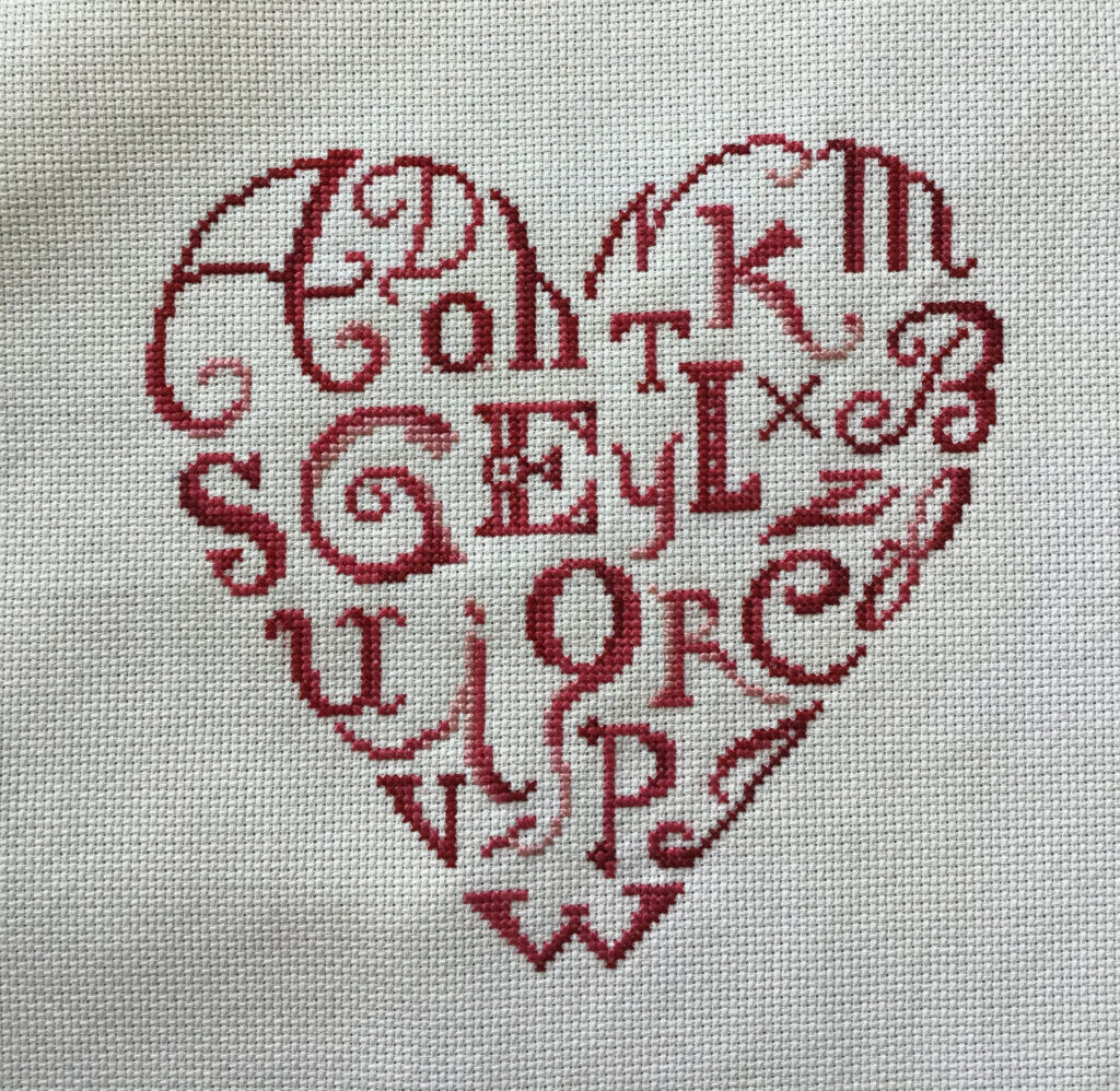 Alphabet Heart Sampler by DMC