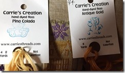 Carrie's Creations threads used to stitch the house.