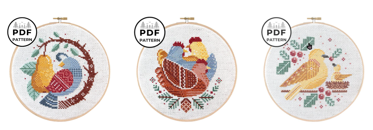 Mod Bird Mini Cross Stitch Kit  Mini cross stitch, Cross stitch patterns,  Stitch patterns