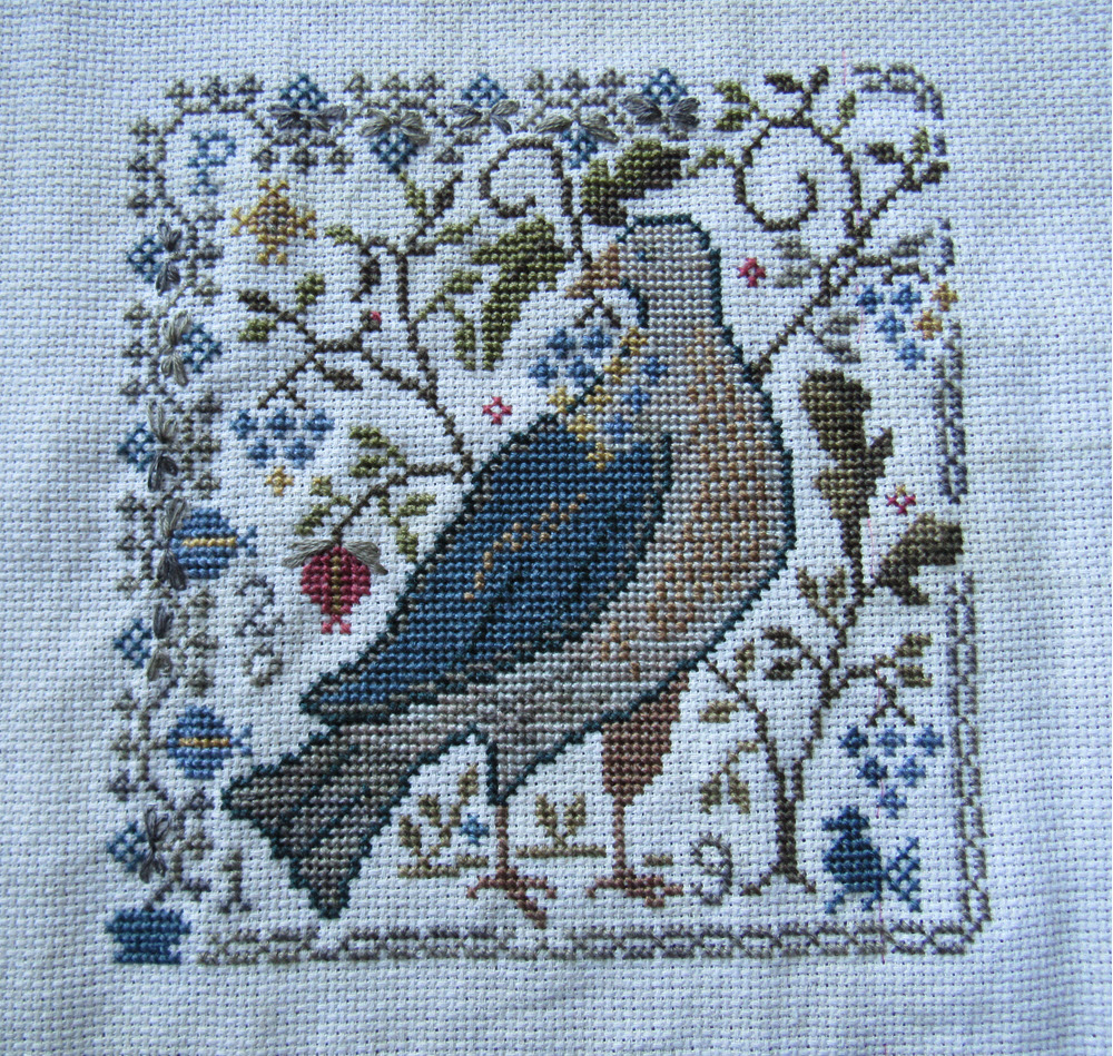 Last Ripe Berries by Blackbird Designs stitched.