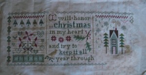 Hearts & Holly Mystery Sampler by Lizzie Kate.