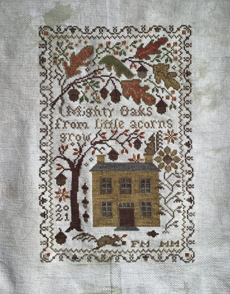 Mighty Acorn sampler by Blackbird Designs.