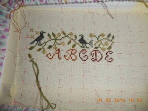 Mystery Sampler Progress  Jan 1 20154