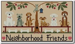 Neighborhood Friends chart by Little House Needleworks.